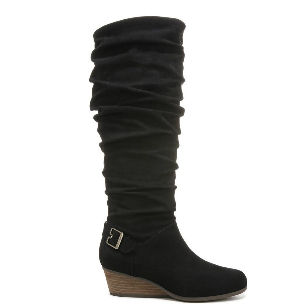 Dr. Scholl's Shoes Womens Break Free Faux Suede Slouchy Knee-High Boots